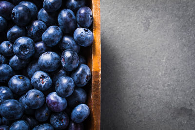 High angle view of grapes