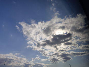 Low angle view of clouds in sky