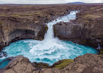 Scenic view of waterfall