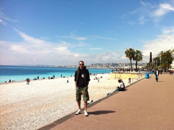 Tourists on beach