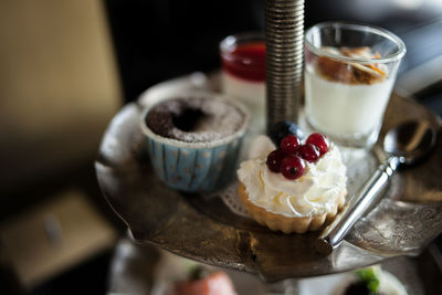 Close-up of cake on table