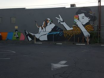 Graffiti on the road