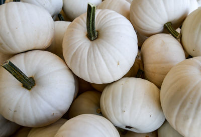 High angle view of pumpkins for sale in market