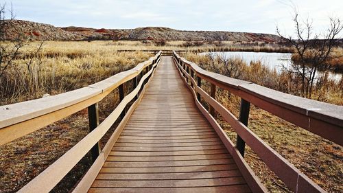 Boardwalk against sky