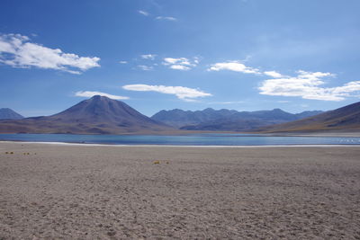 Scenic view of desert against sky