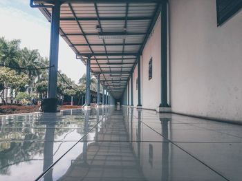 Empty corridor of building