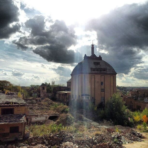 building exterior, architecture, built structure, sky, cloud - sky, church, cloudy, religion, place of worship, spirituality, cloud, history, landscape, house, old, day, tower, outdoors