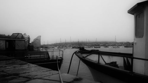 Boats in harbor