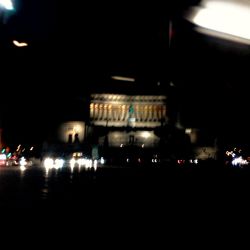 Illuminated city at night