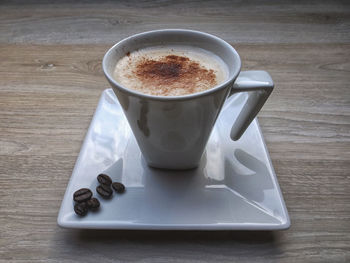 Close-up of coffee on table