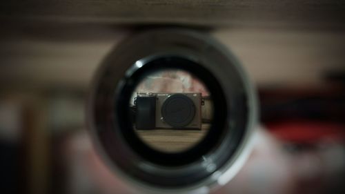 Close-up of camera