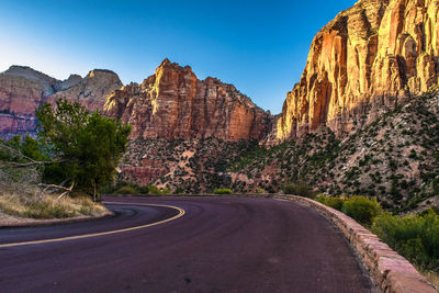 Road passing through mountain