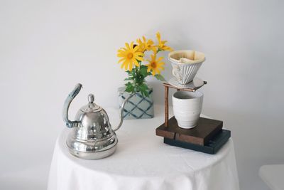 Potted plant on table