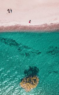 High angle view of beach