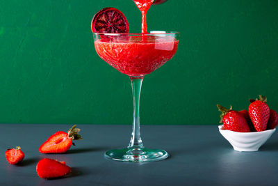 Close-up of drink on table