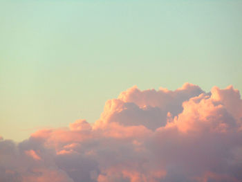 Low angle view of clouds in sky during sunset