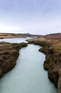 Scenic view of river against sky