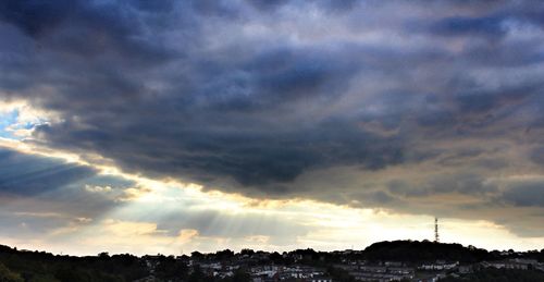 Scenic view of landscape against cloudy sky