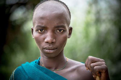 Close-up portrait of young man