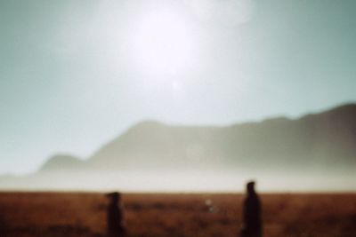 Scenic view of land against sky