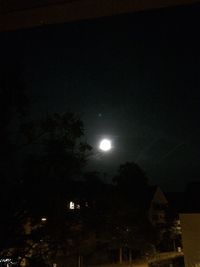 Moon in sky at night