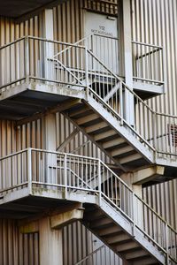 Low angle view of spiral staircase