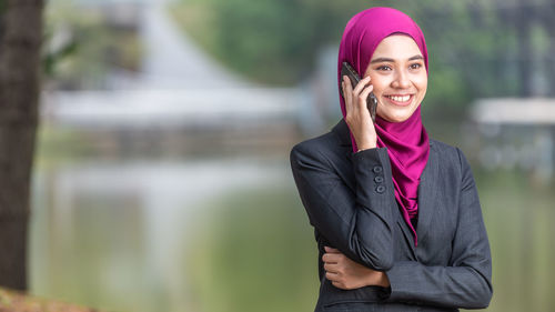 Portrait of a smiling young woman