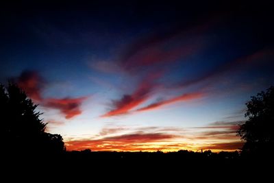 Scenic view of dramatic sky during sunset