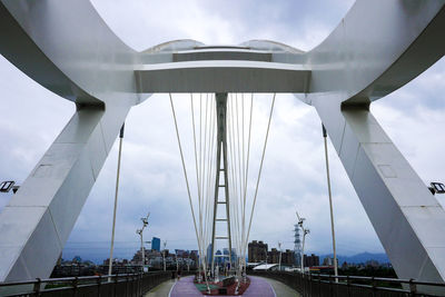 View of bridge against cloudy sky