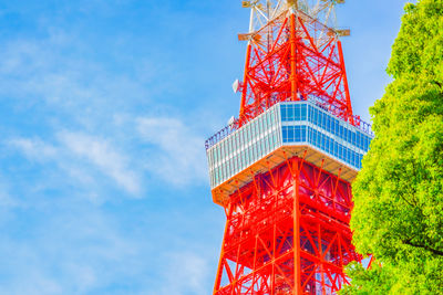 Low angle view of eiffel tower against sky