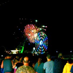 People enjoying at night