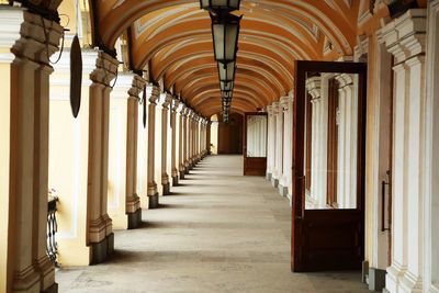 Empty passage of building