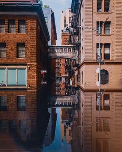 Low angle view of buildings in city