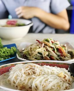 Close-up of food on table