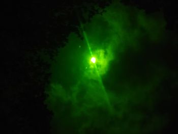 Low angle view of moon at night