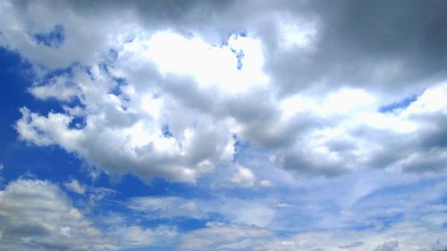 Low angle view of clouds in sky