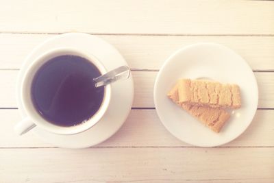 Directly above shot of coffee cup