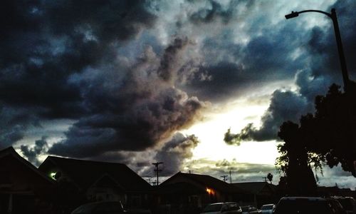 Low angle view of cloudy sky