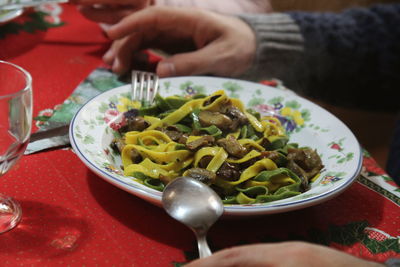 Close-up of food on table