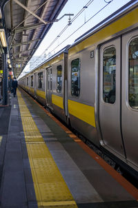 Train at railroad station