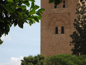 Exterior of historic building against sky