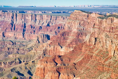 Aerial view of rock formations