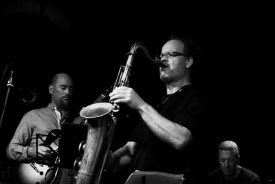 Man playing with music concert