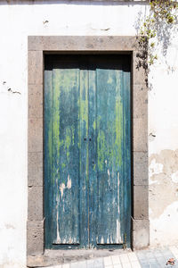 Closed window of old building