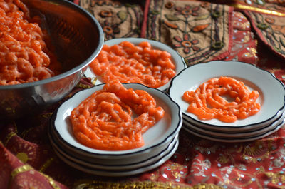 Jalebi funnel cakes from india food recipe