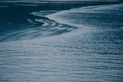 Scenic view of sea during winter