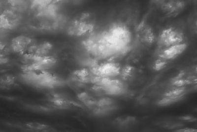 Low angle view of storm clouds in sky