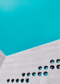 Low angle view of built structure against clear sky