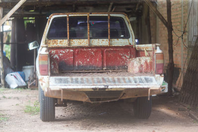 Abandoned car on street