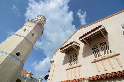 Low angle view of buildings against sky